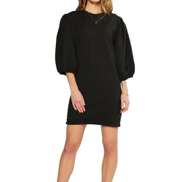 Ética Isabelle Puff Sleeve Dress Black XS - Picture 2 of 7